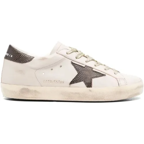 Grey Super Star Sneakers , female, Sizes: 4 UK, 6 UK, 7 UK, 2 UK, 3 UK, 5 UK - Golden Goose - Modalova