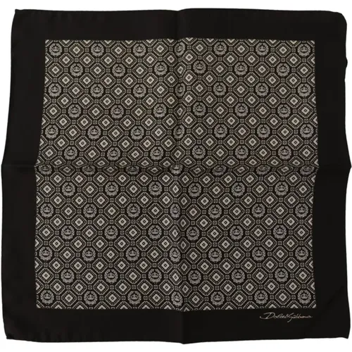 Silk Square Scarf for Men , male, Sizes: ONE SIZE - Dolce & Gabbana - Modalova