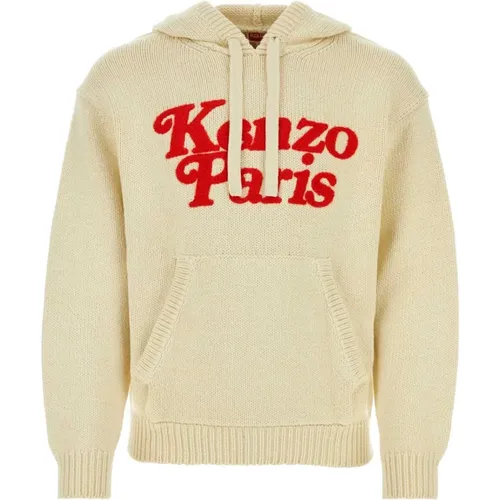 Ivory Baumwoll-Sweatshirt,Luxus Hoodie für Männer - Kenzo - Modalova
