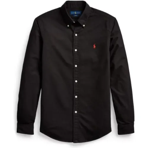 Slim Fit Garment-Dyed Oxford Hemd , Herren, Größe: XL - Polo Ralph Lauren - Modalova