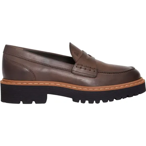 Women Shoes Moccasins Marrone Noos , female, Sizes: 5 UK, 8 UK, 2 UK, 3 1/2 UK, 4 1/2 UK, 5 1/2 UK, 6 UK - Hogan - Modalova