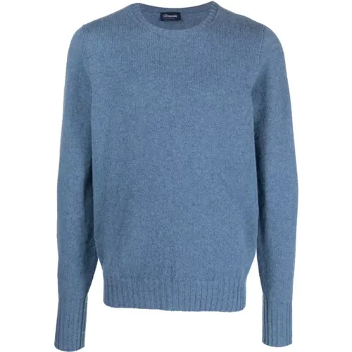 Clear Lambswool Sweater , male, Sizes: L, M, XL - Drumohr - Modalova