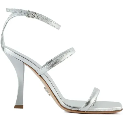 Silver Telen Sandals with Adjustable Ankle Strap , female, Sizes: 4 UK, 3 UK, 5 UK - Sergio Levantesi - Modalova