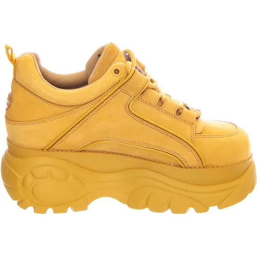 Gelbe Leder Plateau Sneakers für Frauen - Buffalo - Modalova