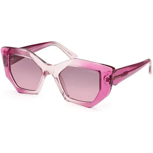 Stylish Fuchsia Bordeaux Sunglasses , female, Sizes: 50 MM - Guess - Modalova