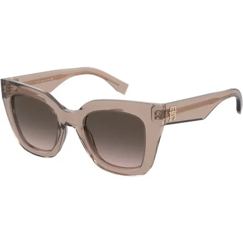 Nude Frame Brown Shaded Sonnenbrille,Stilvolle Braune Sonnenbrille - Tommy Hilfiger - Modalova