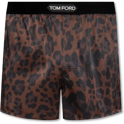 Silk boxers with logo , male, Sizes: M, S, L - Tom Ford - Modalova