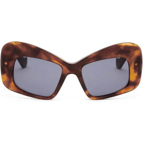 Womens Butterfly Sunglasses with Dark Grey Lenses , female, Sizes: 51 MM - Loewe - Modalova