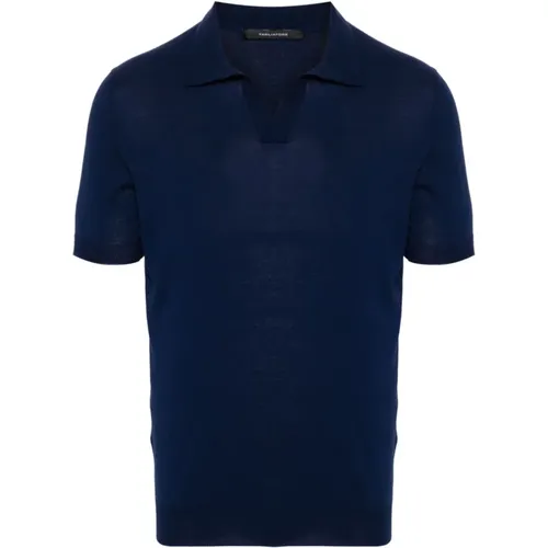 Blaue Polo T-Shirts und Polos , Herren, Größe: 3XL - Tagliatore - Modalova