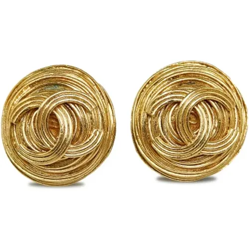 Pre-owned Metal earrings , female, Sizes: ONE SIZE - Chanel Vintage - Modalova