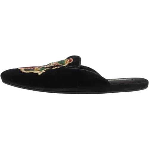 Pre-owned Velvet sandals , male, Sizes: 9 UK - Dolce & Gabbana Pre-owned - Modalova