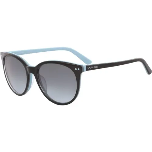 Blau und Schwarz Acetat Sonnenbrille - Calvin Klein - Modalova