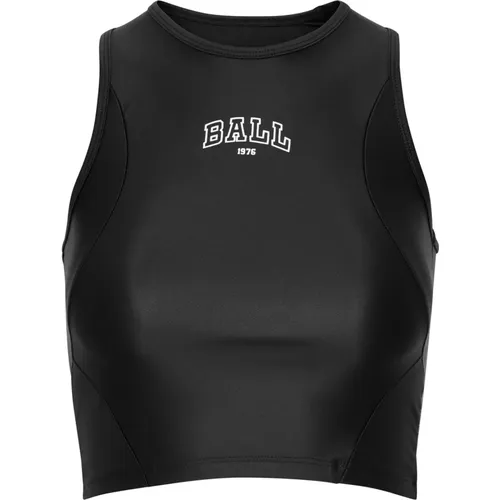 Sportliches Schwarzes Top mit Logo , Damen, Größe: XL - Ball - Modalova