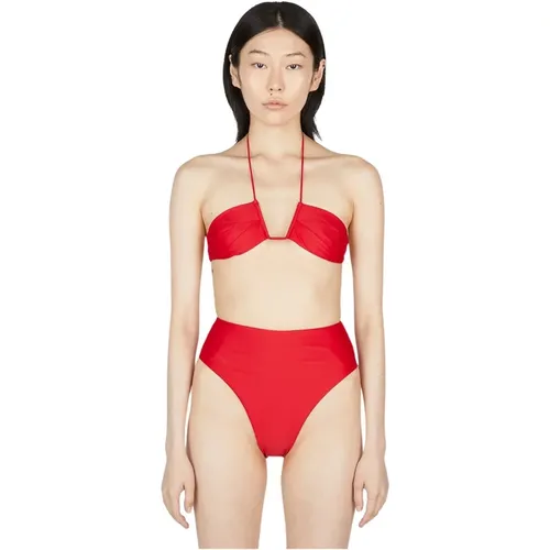 V-Ausschnitt Halter Bikini Top , Damen, Größe: M - Ziah - Modalova