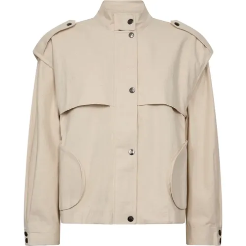Cream Adventure Jacket with Stylish Details , female, Sizes: M - Co'Couture - Modalova