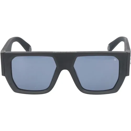 Stylische Sonnenbrille SPP094M,Sunglasses,Schwarze Sonnenbrille mit Original-Etui - Philipp Plein - Modalova