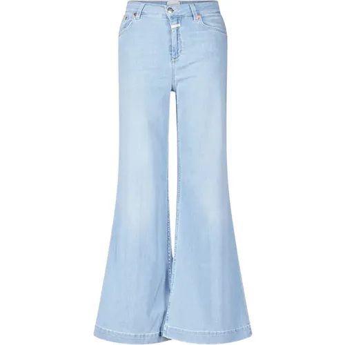 High-Waist Wide-Leg Jeans , Damen, Größe: W31 - closed - Modalova