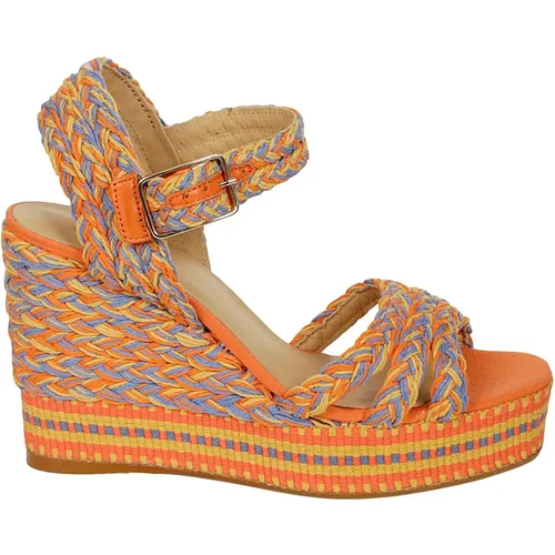 Multicolour Laced Wedge Sandals Ss23 , female, Sizes: 5 UK - Castañer - Modalova