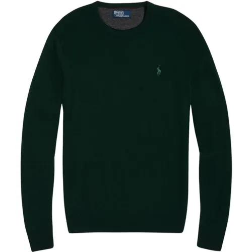 Dunkelgrüner Wool Crewneck Sweater - Polo Ralph Lauren - Modalova