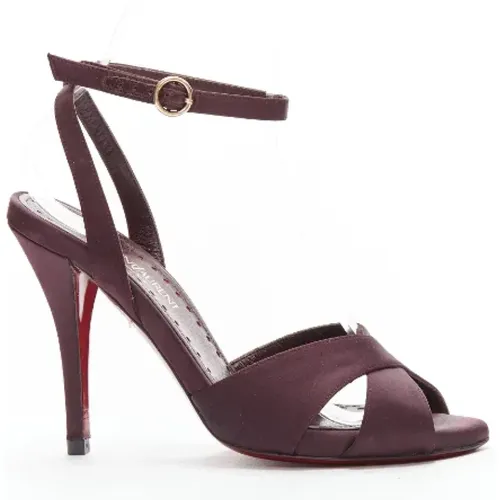 Pre-owned Satin heels , female, Sizes: 5 UK - Yves Saint Laurent Vintage - Modalova