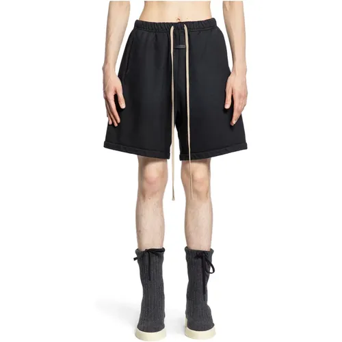 Cotton Fleece Drop Crotch Shorts , male, Sizes: 2XL - Fear Of God - Modalova