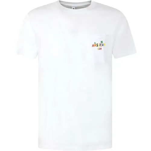 Stylish A1907 2323 Men`s T-shirt , male, Sizes: XS - Moschino - Modalova