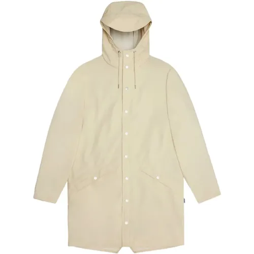 Long Jacket W3 Cream , female, Sizes: L - Rains - Modalova