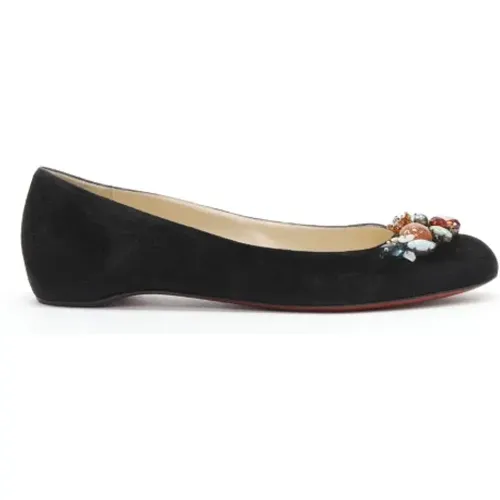 Pre-owned Wildleder flats , Damen, Größe: 37 1/2 EU - Christian Louboutin Pre-owned - Modalova