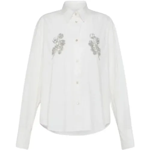 Embroidered Poplin Shirt , female, Sizes: L - Forte Forte - Modalova