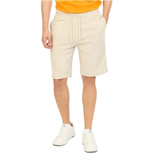 Cotton Shorts Straight Fit Elastic Waist , male, Sizes: XL, 2XL - K-way - Modalova