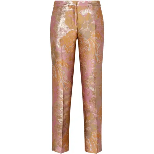 Pink & Purple Jacquard Trousers , female, Sizes: XS - Dries Van Noten - Modalova