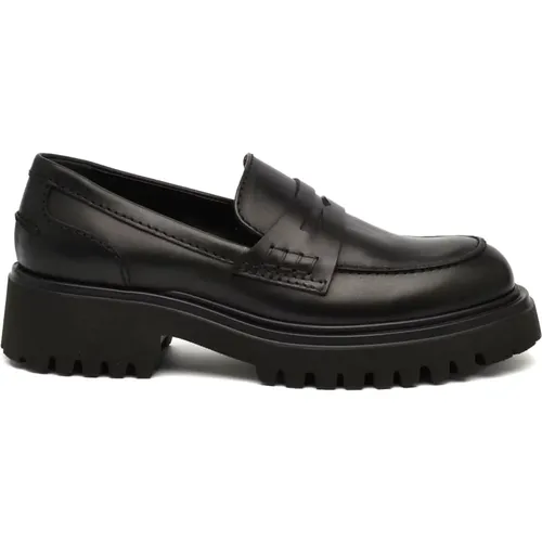 Schwarzer Lederloafer , Damen, Größe: 37 1/2 EU - Rotta - Modalova