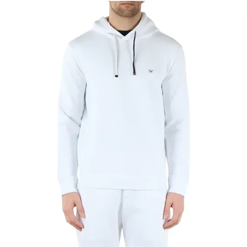 Essential Hooded Sweatshirt in Double Jersey , male, Sizes: 2XL, M, L, XL - Emporio Armani - Modalova
