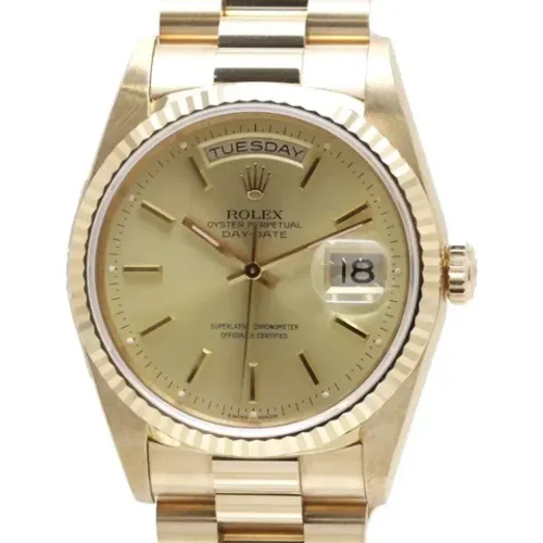 Pre-owned Gold watches , male, Sizes: ONE SIZE - Rolex Vintage - Modalova