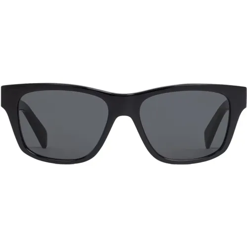 Monochroms 05 Quadratische Acetat-Sonnenbrille,Geometrische Sonnenbrille mit grauen Gläsern und ikonischem Logo - Celine - Modalova