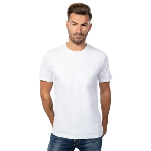 Herren T-Shirt aus Baumwolle , Herren, Größe: 2XL - Hackett - Modalova
