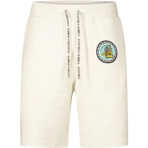 Textured Bermuda Shorts , male, Sizes: L - carlo colucci - Modalova