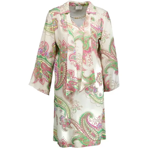 Elegantes Paisley Print Kleid , Damen, Größe: XL - Due Amanti - Modalova