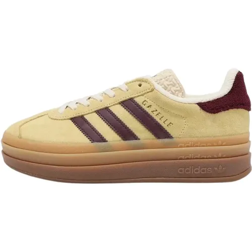 Gazelle Bold Sneakers Gelb Maroon Weiß , Damen, Größe: 36 2/3 EU - Adidas - Modalova