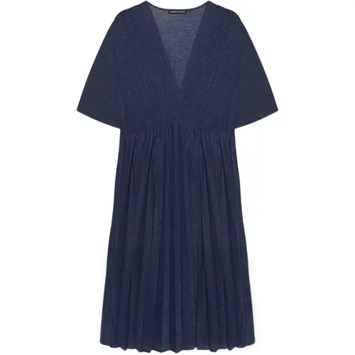Lurex Jersey Plissee Kleid , Damen, Größe: M - Fiorella Rubino - Modalova