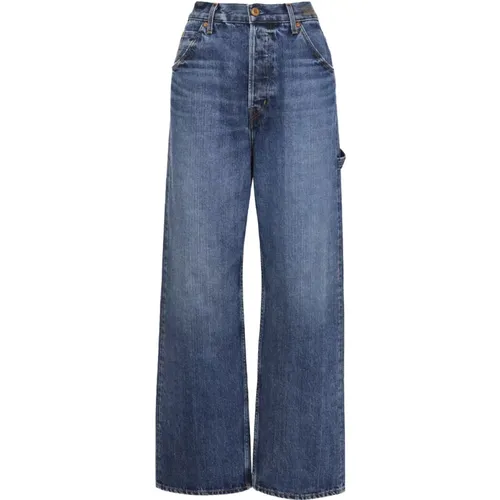Jeans mit Vintage-Waschung und weitem Bein - Chloé - Modalova