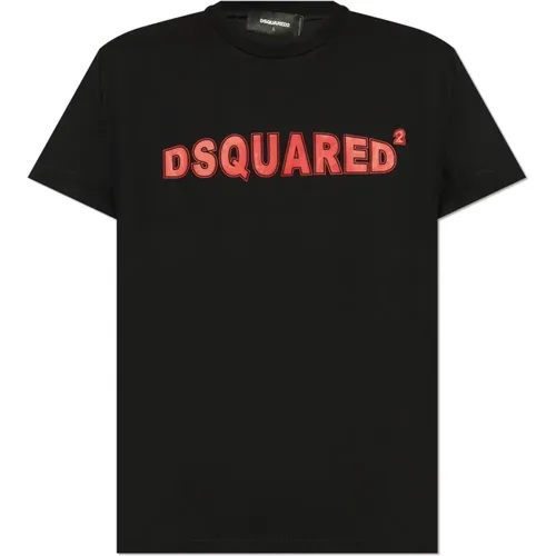 T-Shirt mit Logo , Herren, Größe: L - Dsquared2 - Modalova