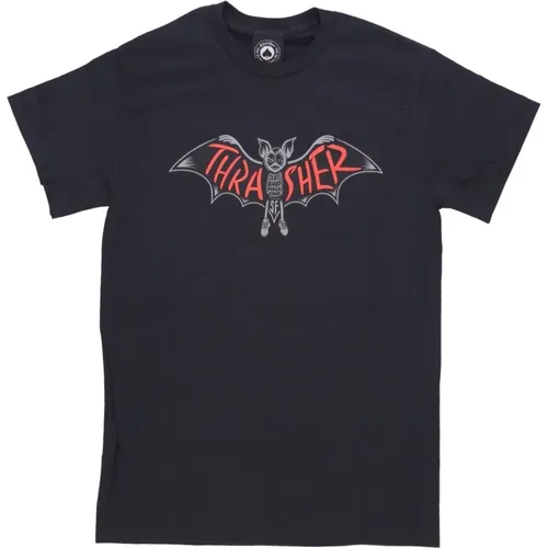 Schwarzes Bat Tee Kurzarm T-shirt - Thrasher - Modalova