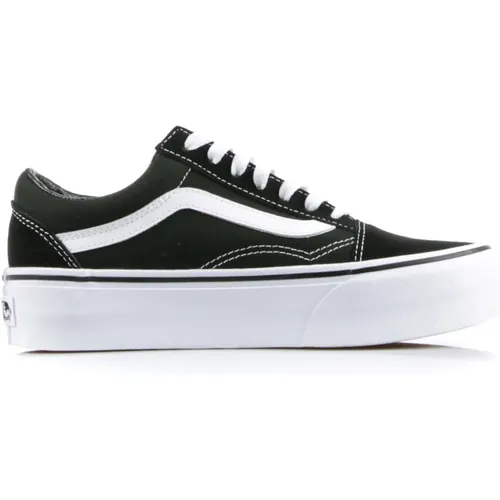 Plateau Low Sneaker Schwarz/Weiß , Damen, Größe: 36 1/2 EU - Vans - Modalova