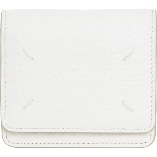 Elegant Leather Wallet with Snap Closure , female, Sizes: ONE SIZE - Maison Margiela - Modalova