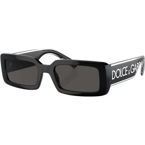Schwarze Sonnenbrille Must-Have Stil,Weiße Sonnenbrille mit Original-Etui,Stilvolle Sonnenbrille - Dolce & Gabbana - Modalova