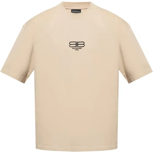 Logo Embroidered T-Shirt , male, Sizes: 2XS - Balenciaga - Modalova