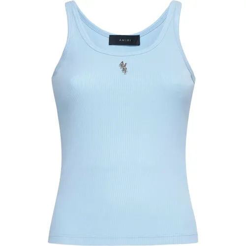 Geripptes Tanktop , Damen, Größe: S - Amiri - Modalova