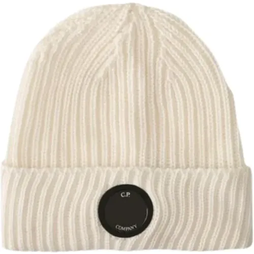 Merino Wool Lens Beanie - Weiß - C.P. Company - Modalova