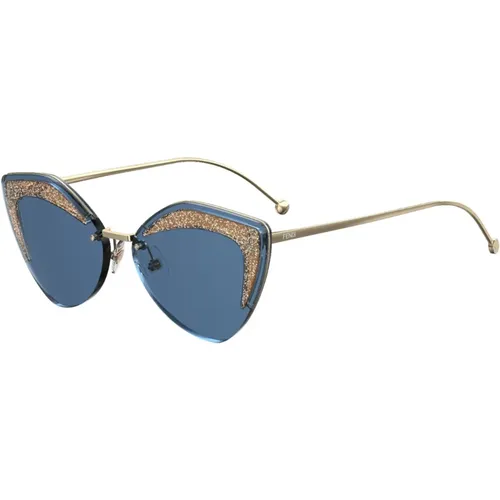 Gold/Blue Sunglasses FF 0355/S - Fendi - Modalova